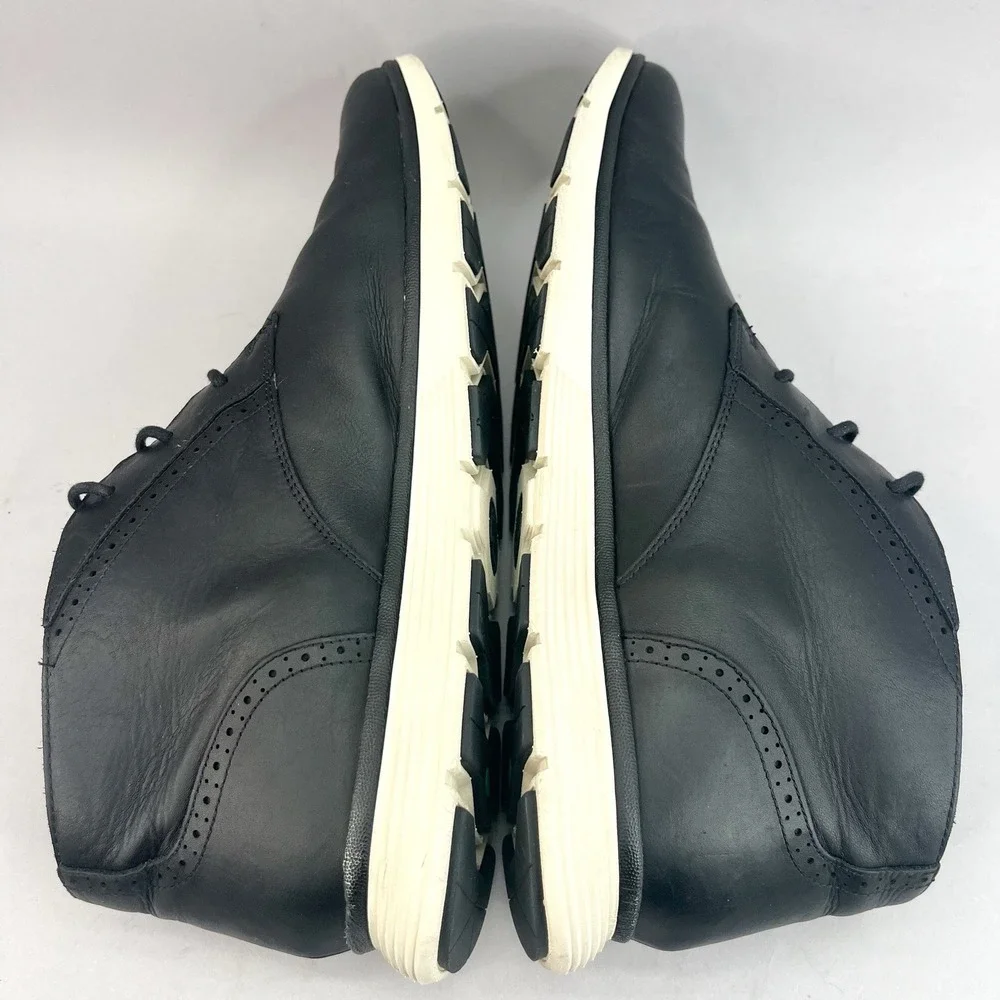 Timberland Mens‎ 13 Franklin Park Chukka Boots Black Leather Sensorflex Comfort